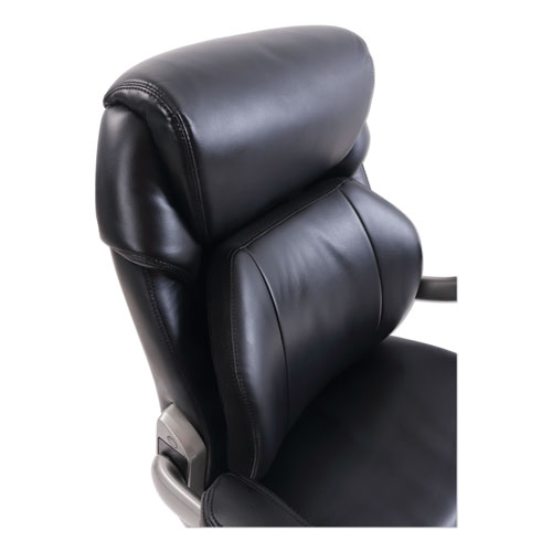 Picture of Cosset Mid-Back Executive Chair, Supports Up to 275 lb, 18.5" to 21.5" Seat Height, Black Seat/Back, Slate Base