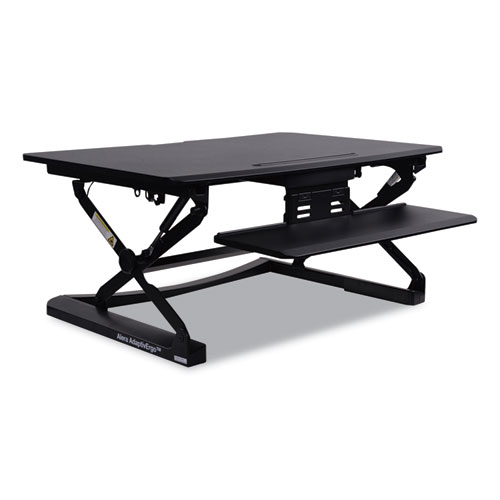 Picture of AdaptivErgo Two-Tier Sit-Stand Lifting Workstation, 35.12" x 31.1" x 5.91" to 19.69", Black