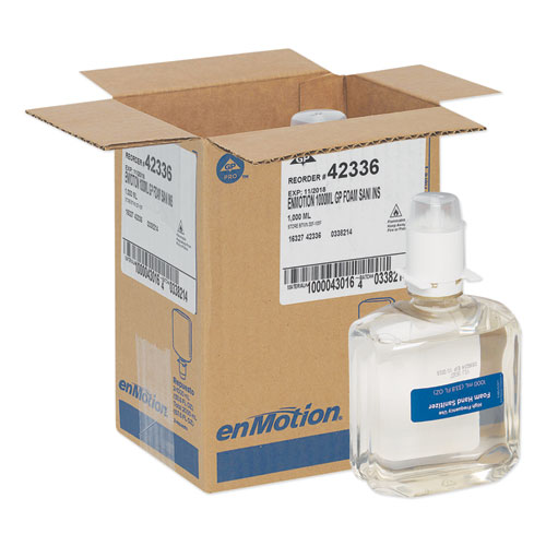 Picture of GP enMotion High-Frequency-Use Foam Sanitizer Dispenser Refill, Fragrance-Free, 1,000 mL, Fragrance-Free, 2/Carton