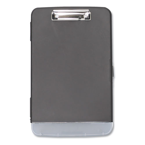 Picture of Storage Clipboard with Pen Compartment, 0.5" Clip Capacity, Holds 8.5 x 11 Sheets, Black