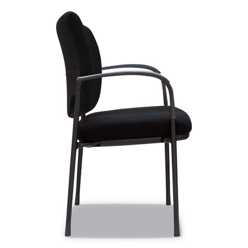 Picture of Alera IV Series Fabric Back/Seat Guest Chairs, 24.8" x 22.83" x 32.28", Black Seat, Black Back, Black Base, 2/Carton