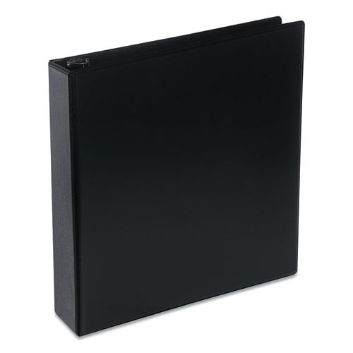 Picture of Deluxe Round Ring View Binder, 3 Rings, 2" Capacity, 11 x 8.5, Black