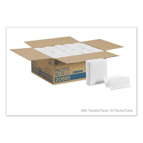 Pacific+Blue+Ultra+Z-Fold+Folded+Paper+Towels%2C+1-Ply%2C+8+x+11%2C+White%2C+260%2FPack%2C+10+Packs%2FCarton
