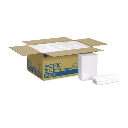 Pacific+Blue+Select+C-Fold+Paper+Towel%2C+1-Ply%2C+10.1+x+10.1%2C+White%2C+200%2FPack%2C+12+Packs%2FCarton