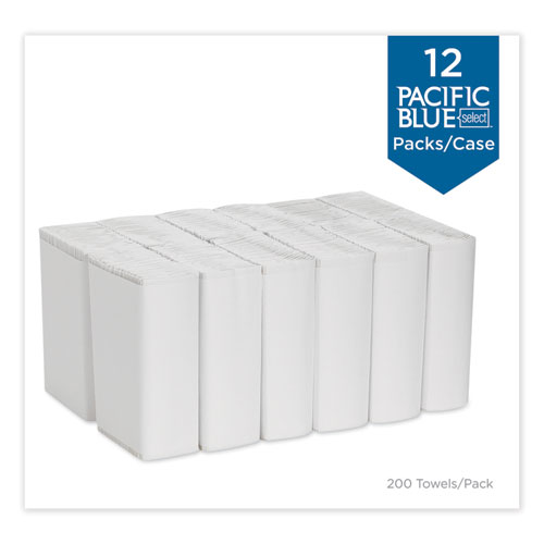 Picture of Pacific Blue Select C-Fold Paper Towel, 1-Ply, 10.1 x 10.1, White, 200/Pack, 12 Packs/Carton