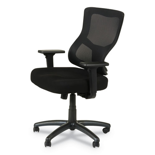 Picture of Alera Elusion II Series Mesh Mid-Back Swivel/Tilt Chair, Adjustable Arms, Supports 275lb, 17.51" to 21.06" Seat Height, Black