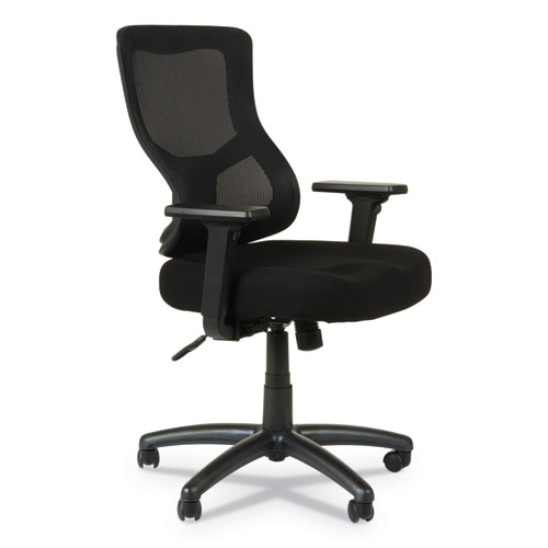 Picture of Alera Elusion II Series Mesh Mid-Back Swivel/Tilt Chair, Adjustable Arms, Supports 275lb, 17.51" to 21.06" Seat Height, Black