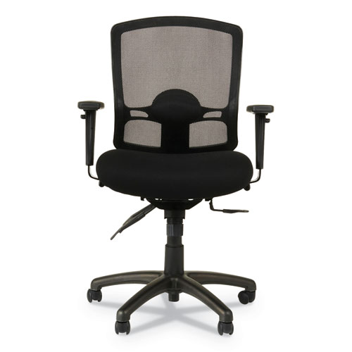 Picture of Alera Etros Series Mesh Mid-Back Petite Multifunction Chair, Supports Up to 275 lb, 17.16" to 20.86" Seat Height, Black