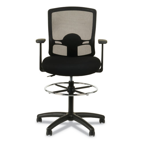 Picture of Alera Etros Series Mesh Stool, Supports Up to 275 lb, 25.19" to 35.23" Seat Height, Black