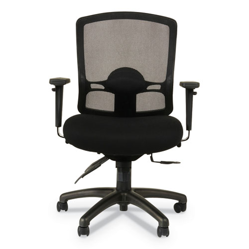 Picture of Alera Etros Series Mesh Mid-Back Petite Multifunction Chair, Supports Up to 275 lb, 17.16" to 20.86" Seat Height, Black