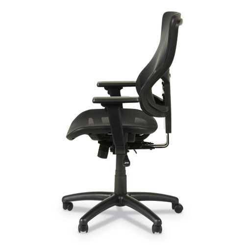 Picture of Alera Elusion II Series Suspension Mesh Mid-Back Synchro Seat Slide Chair, Supports 275 lb, 16.34" to 20.35" Seat, Black