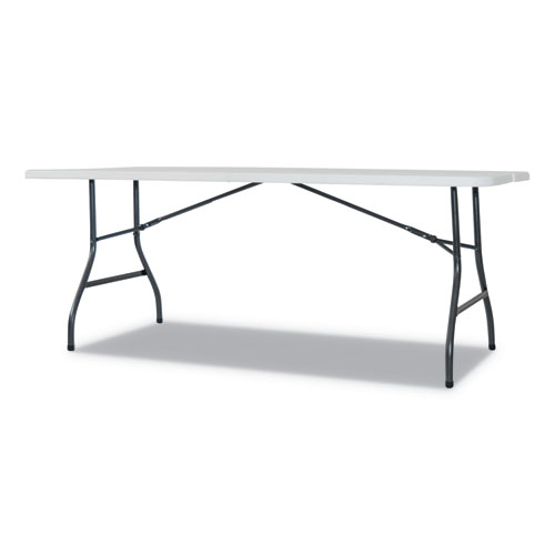 Picture of Fold-in-Half Resin Folding Table, Rectangular, 72w x 29.63d x 29.25h, White