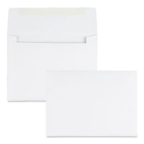 Picture of Greeting Card/Invitation Envelope, A-6, Square Flap, Gummed Closure, 4.75 x 6.5, White, 500/Box