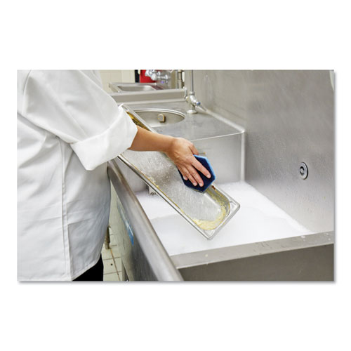 Picture of Low Scratch Scour Pad 2000HEX, 5.75 x 5, Blue, 15/Carton