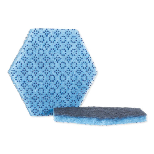 Picture of Low Scratch Scour Pad 2000HEX, 5.75 x 5, Blue, 15/Carton