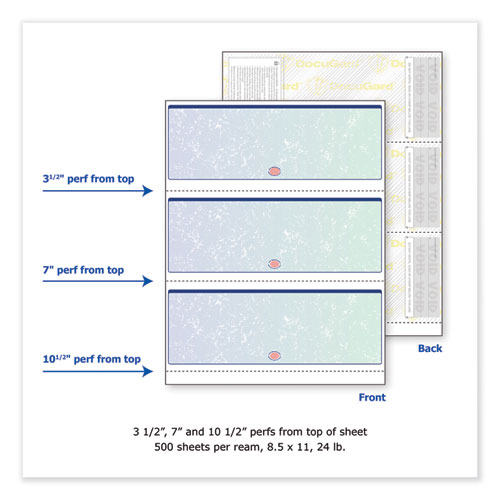 Picture of Premier Prismatic Check, 13 Features, 8.5 x 11, Blue/Green Prismatic, 500/Ream