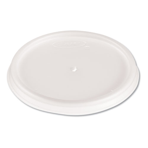 Picture of Plastic Lids, Fits 4 oz Cups, Vented, Translucent, 100/Pack, 10 Packs/Carton
