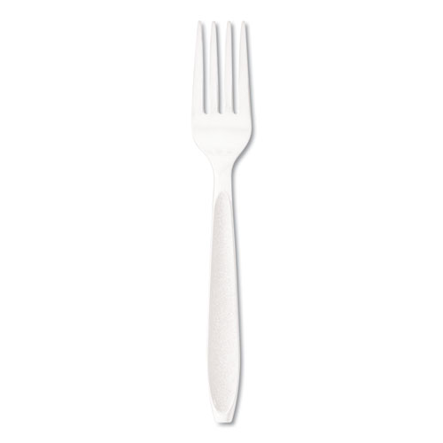 Impress Heavyweight Full-Length Polystyrene Cutlery, Fork, White, 1000/carton