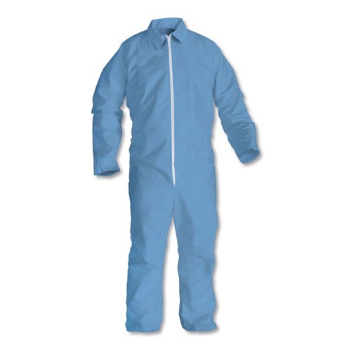 Picture of A65 Zipper Front Flame Resistant Coveralls, X-Large, Blue, 25/Carton