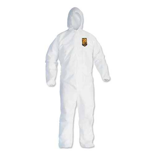 Picture of A40 Elastic-Cuff and Ankles Hooded Coveralls, 2X-Large, White, 25/Carton