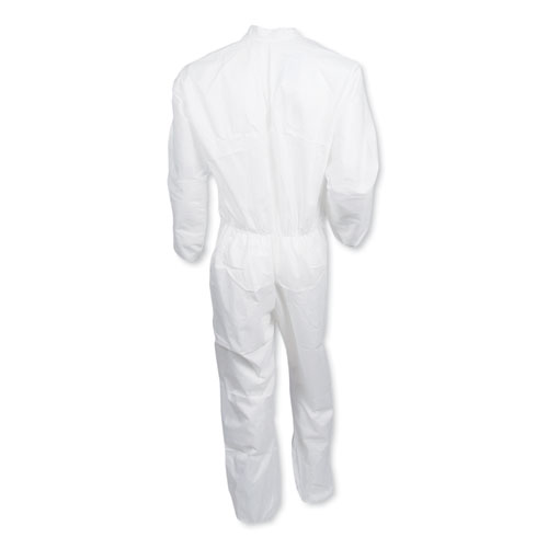 Picture of A30 Elastic-Back and Cuff Coveralls, Large, White, 25/Carton