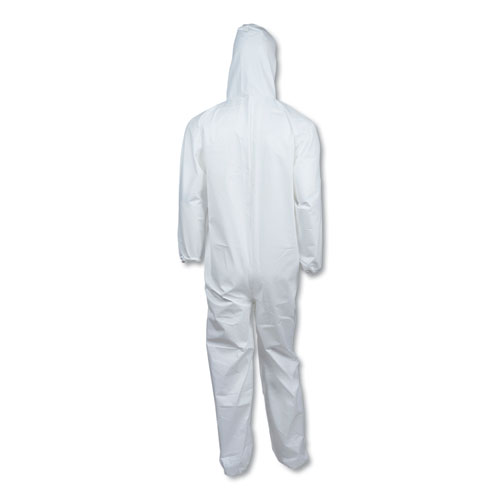 Picture of A40 Elastic-Cuff and Ankles Hooded Coveralls, 2X-Large, White, 25/Carton