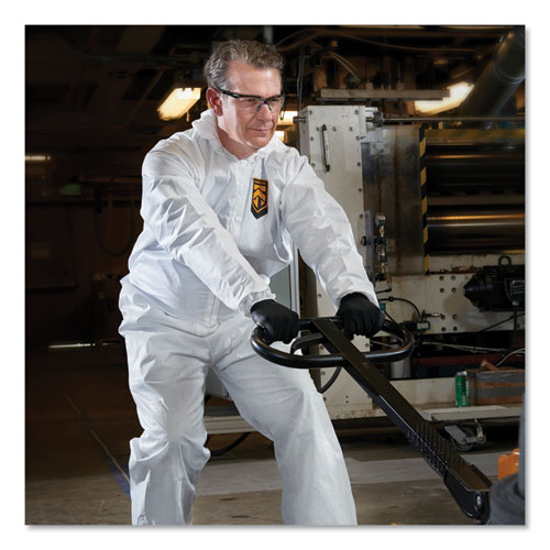 Picture of A40 Elastic-Cuff, Ankle, Hood and Boot Coveralls, 4X-Large, White, 25/Carton