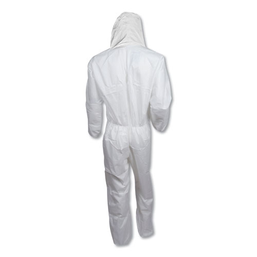 Picture of A20 Elastic Back, Cuff and Ankles Hooded Coveralls, 4X-Large, White, 20/Carton