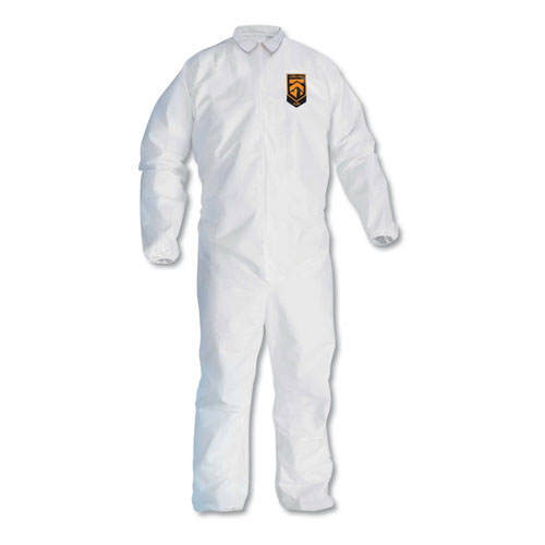 Picture of A30 Elastic-Back and Cuff Coveralls, X-Large, White, 25/Carton