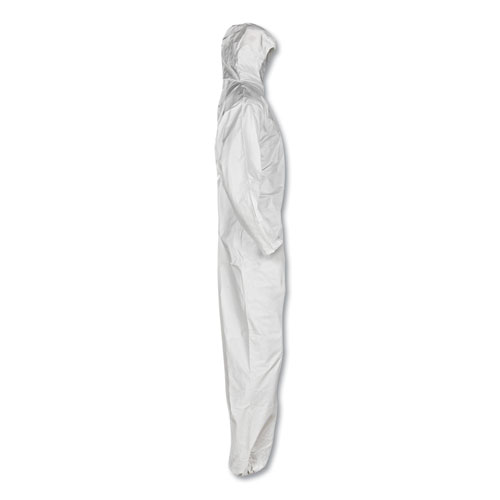 Picture of A20 Elastic Back, Cuff and Ankle Hooded Coveralls, Zip, X-Large, White, 24/Carton