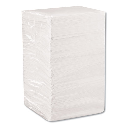 Picture of Beverage Napkins, Single-Ply, 9 1/2 x 9 1/2, White, 4000/Carton