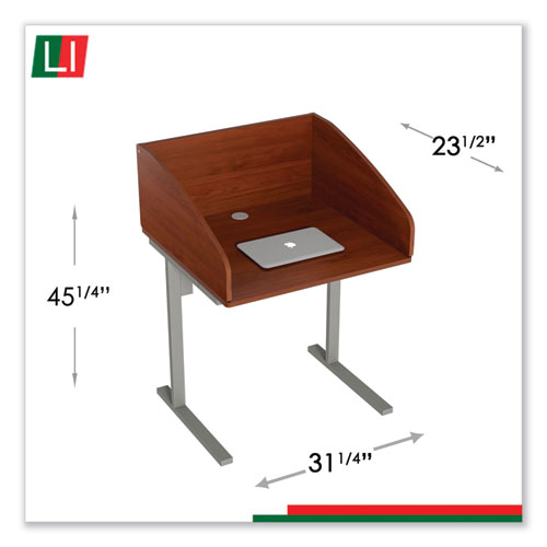 Picture of Study Carrell Starter Unit, 2-Leg, 31.25 x 23.5 x 45.25, Cherry