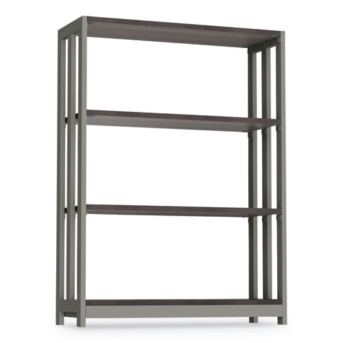 Picture of Trento Line Bookcase, Three-Shelf, 31.5w x 11.63d x 43.25h, Mocha