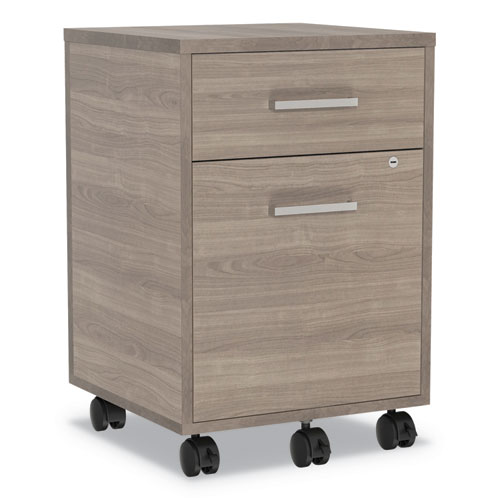 Picture of Urban Mobile File Pedestal, Left or Right, 2-Drawers: Box/File, Legal/A4, Natural Walnut, 16" x 15.25" x 23.75"