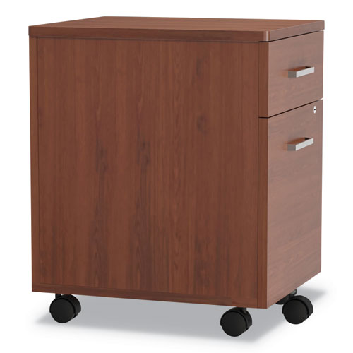 Picture of Trento Line Mobile Pedestal File, Left or Right, 2-Drawers: Box/File, Legal/Letter, Cherry, 16.5" x 19.75" x 23.63"