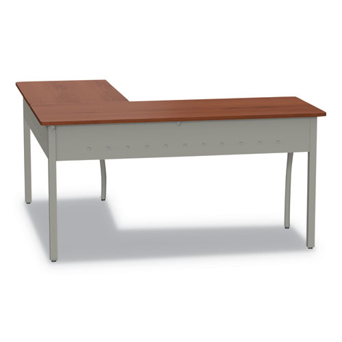 Picture of Trento Line L-Shaped Desk, 59.13" x 59.13" x 29.5", Cherry