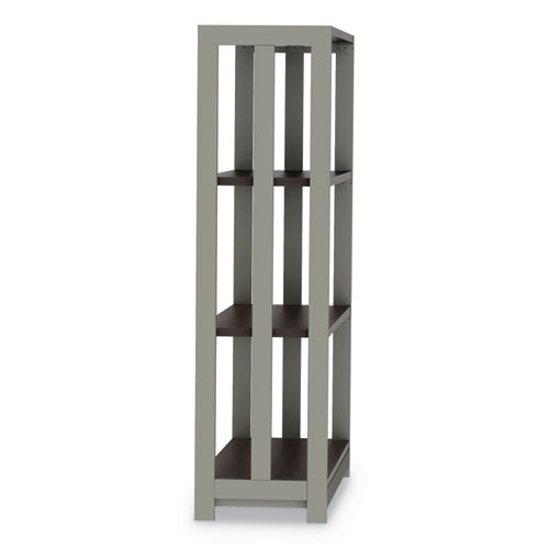 Picture of Trento Line Bookcase, Three-Shelf, 31.5w x 11.63d x 43.25h, Mocha