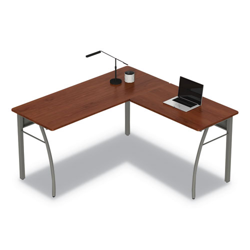 Picture of Trento Line L-Shaped Desk, 59.13" x 59.13" x 29.5", Cherry