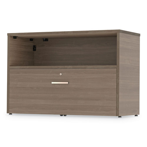 Picture of Urban 36" Credenza, Bottom Pedestal, 35.25w x 15.25d x 23.75h, Natural Walnut