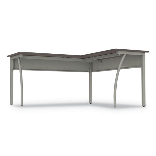 Picture of Trento Line L-Shaped Desk, 59.13" x 59.13" x 29.5", Mocha/Gray