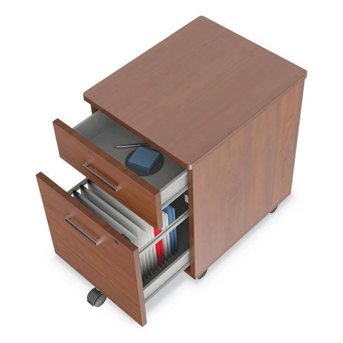 Picture of Trento Line Mobile Pedestal File, Left or Right, 2-Drawers: Box/File, Legal/Letter, Cherry, 16.5" x 19.75" x 23.63"