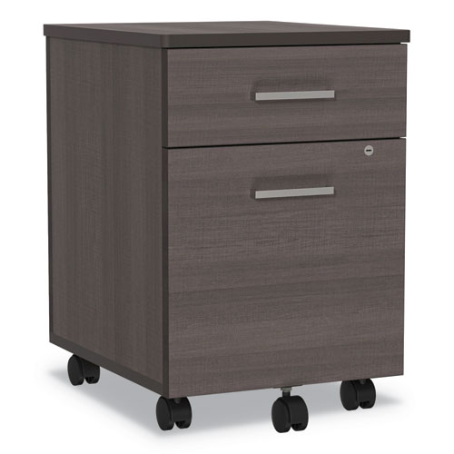 Picture of Trento Line Mobile Pedestal File, Left or Right, 2-Drawers: Box/File, Legal/Letter, Mocha, 16.5" x 19.75" x 23.63"