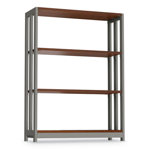 Picture of Trento Line Bookcase, Three-Shelf, 31.5w x 11.5d x 43.25h, Cherry