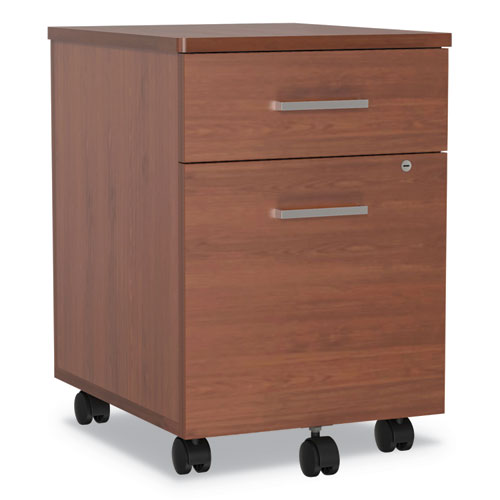 Picture of Trento Line Mobile Pedestal File, Left or Right, 2-Drawers: Box/File, Legal/Letter, Cherry, 16.5" x 19.75" x 23.63"