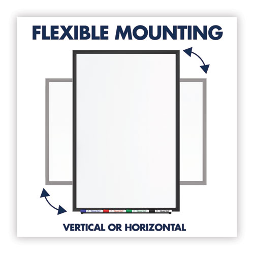 Picture of Classic Series Total Erase Dry Erase Boards, 72" x 48", White Surface, Black Aluminum Frame