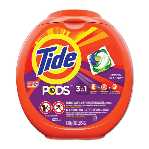 Picture of Detergent Pods, Spring Meadow Scent, 72 Pods/Pack