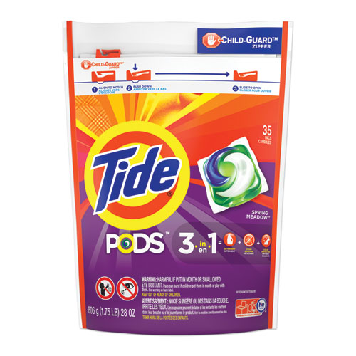 Picture of Pods, Laundry Detergent, Spring Meadow, 35/Pack, 4 Packs/Carton