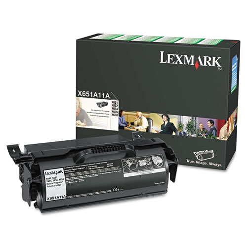 Picture of X651A11A Return Program Toner, 7,000 Page-Yield, Black