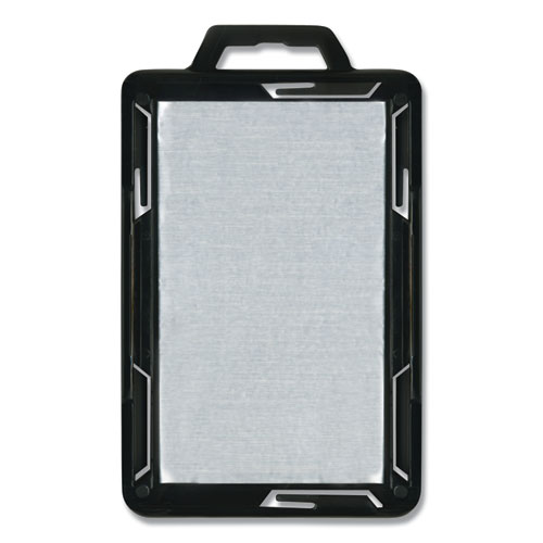 Picture of Secure-Two Card RFID Blocking Badge, Horizontal/Vertical, Black 3.68" x 2.38" Holder, 3.38" x 2.13" Insert, 20/Pack