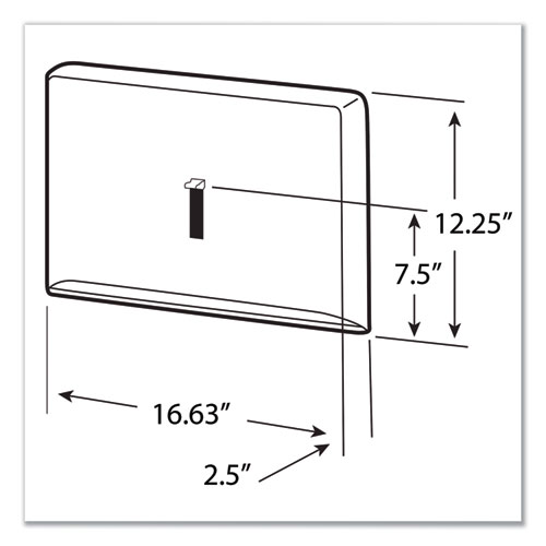 Picture of Personal Seat Cover Dispenser, 16.6 x 2.5 x 12.3, Stainless Steel